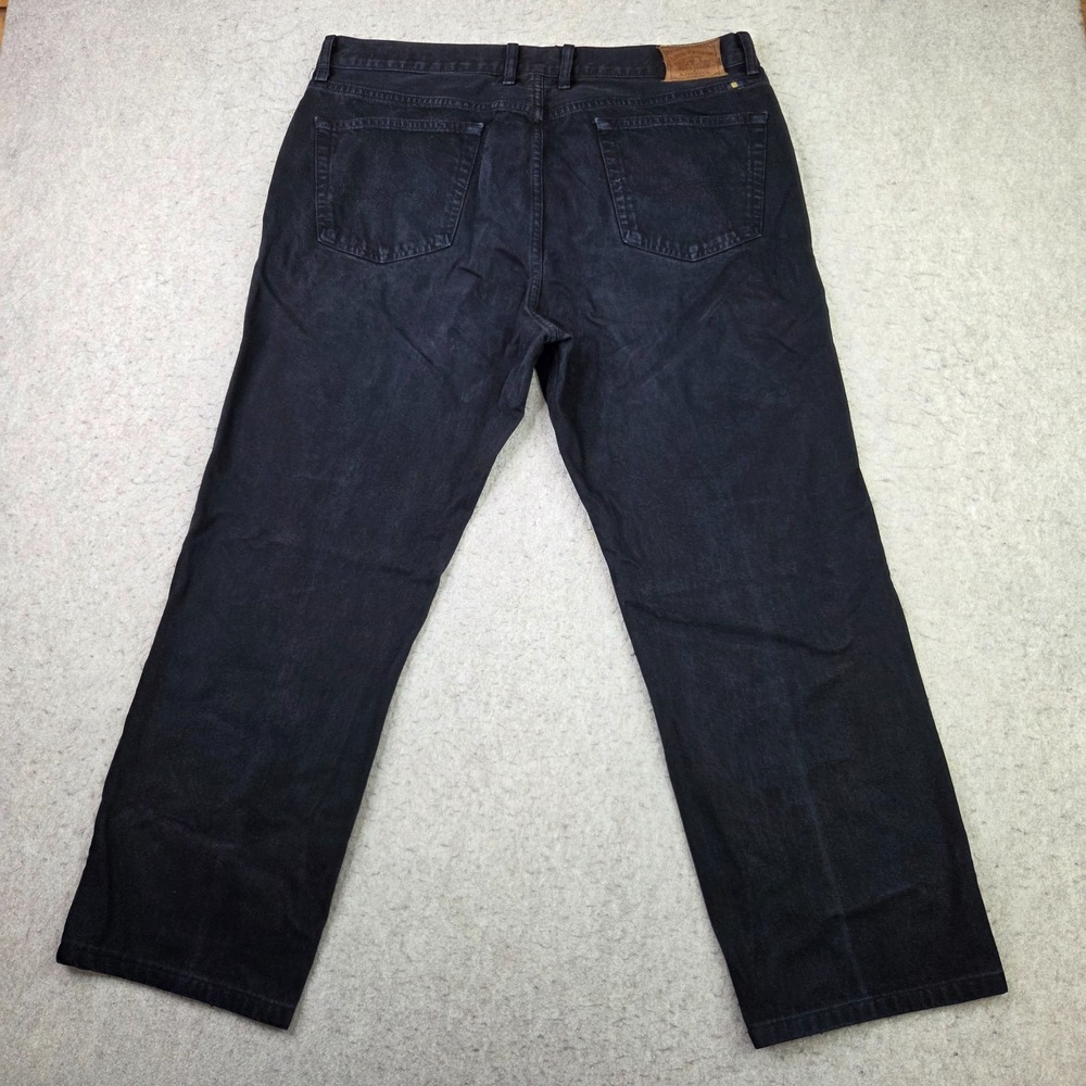 Lucky Brand 329 Classic Straight Jeans Mens 38x28 Black Stretch Denim - Picture 8 of 15
